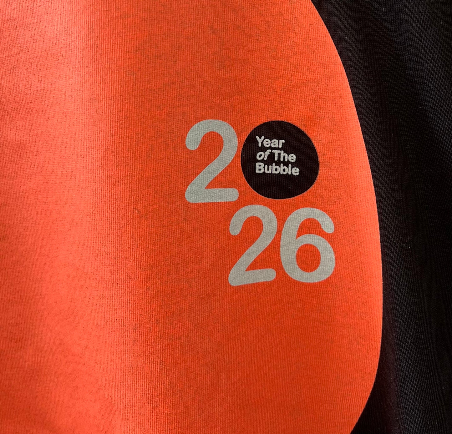 Organic Black Tee (Fluro Orange Screen Print).
