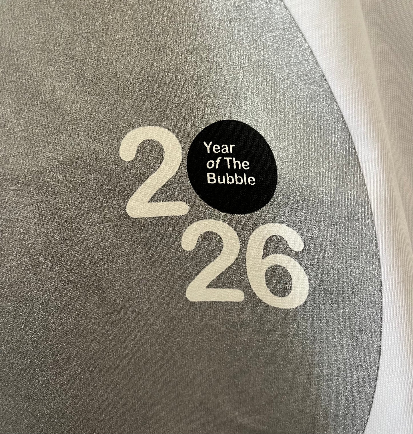 Organic White Tee (Metallic Silver Screen Print).