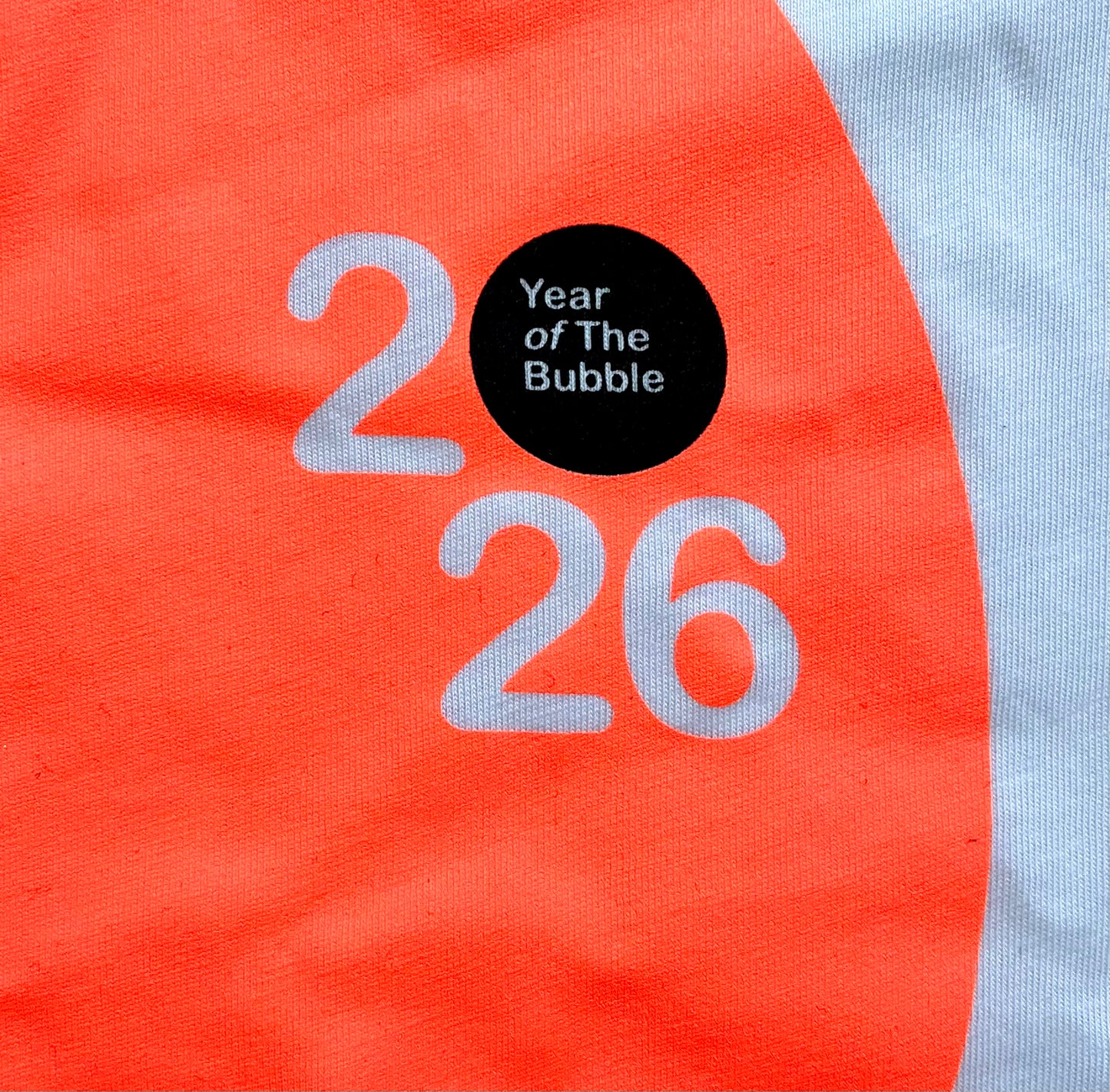 Organic White Tee (Fluro Orange Screen Print).